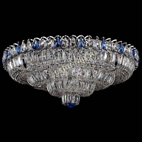 Люстра Тройное Кольцо пластинка синяя в Подольске Гусь Хрустальный