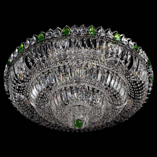 Люстра Тройное Кольцо пластинка зеленая в Подольске Гусь Хрустальный