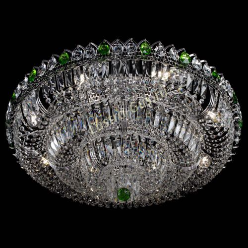 Люстра Тройное Кольцо пластинка зеленая в Подольске Гусь Хрустальный