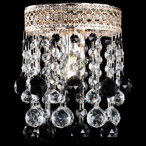 Люстра Венеция №1 шар черная в Подольске Гусь Хрустальный