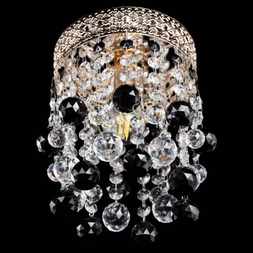Люстра Венеция №1 шар черная в Подольске Гусь Хрустальный
