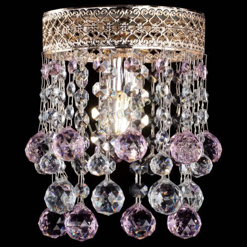Люстра Венеция №1 шар розовая в Подольске Гусь Хрустальный