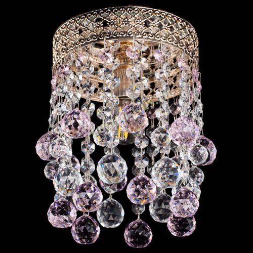 Люстра Венеция №1 шар розовая в Подольске Гусь Хрустальный