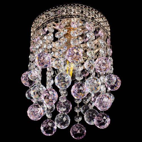 Люстра Венеция №1 шар розовая в Подольске Гусь Хрустальный