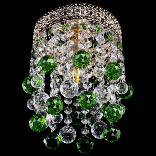Люстра Венеция №1 шар зеленая в Подольске Гусь Хрустальный