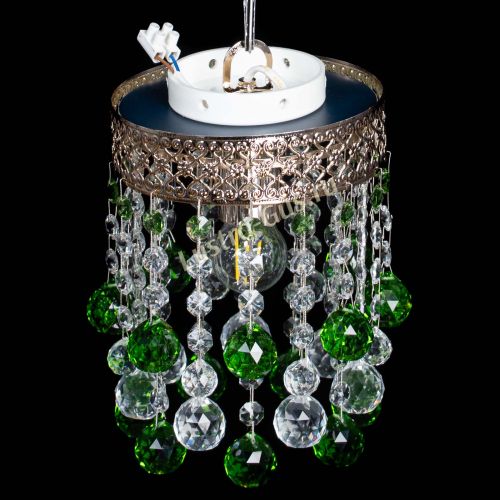 Люстра Венеция №1 шар зеленая в Подольске Гусь Хрустальный