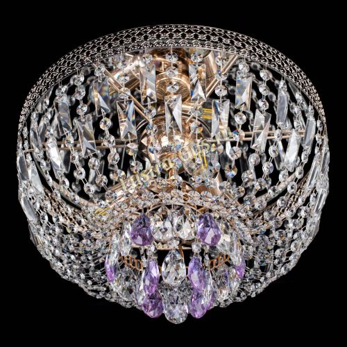 Люстра Венеция Астра №3 фиолетовая в Подольске Гусь Хрустальный