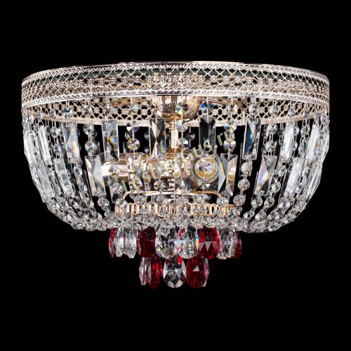 Люстра Венеция Астра №3 красная в Подольске Гусь Хрустальный