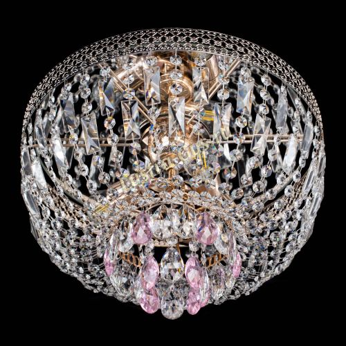 Люстра Венеция Астра №3 розовая в Подольске Гусь Хрустальный