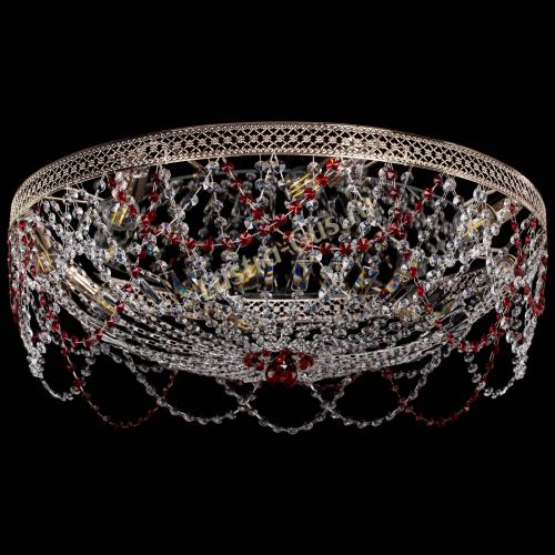 Люстра Венеция Ажур красная в Подольске Гусь Хрустальный