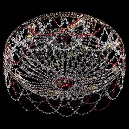 Люстра Венеция Ажур красная в Подольске Гусь Хрустальный
