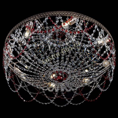 Люстра Венеция Ажур красная в Подольске Гусь Хрустальный