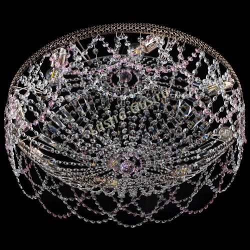 Люстра Венеция Ажур розовая в Подольске Гусь Хрустальный