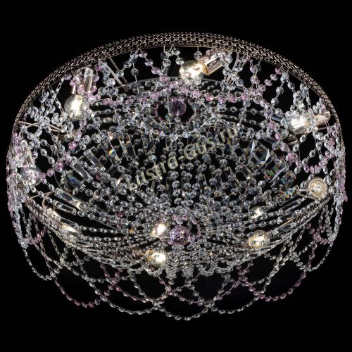 Люстра Венеция Ажур розовая в Подольске Гусь Хрустальный