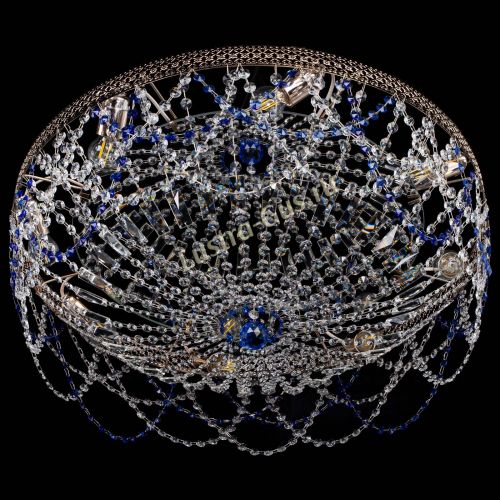 Люстра Венеция Ажур синяя в Подольске Гусь Хрустальный