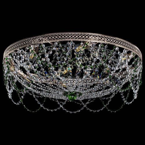 Люстра Венеция Ажур зеленая в Подольске Гусь Хрустальный