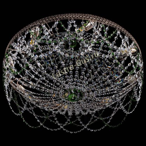 Люстра Венеция Ажур зеленая в Подольске Гусь Хрустальный