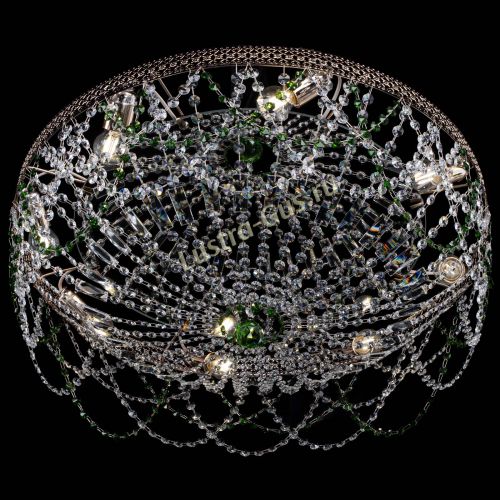 Люстра Венеция Ажур зеленая в Подольске Гусь Хрустальный