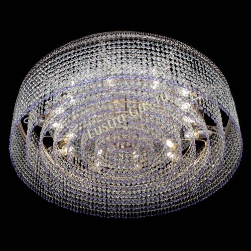 Люстра Венеция Капель №10 оптикон фиолетовая в Подольске Гусь Хрустальный