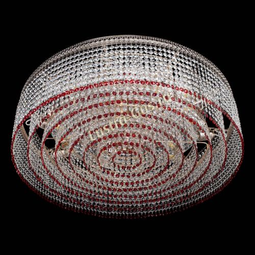 Люстра Венеция Капель №10 оптикон красная в Подольске Гусь Хрустальный