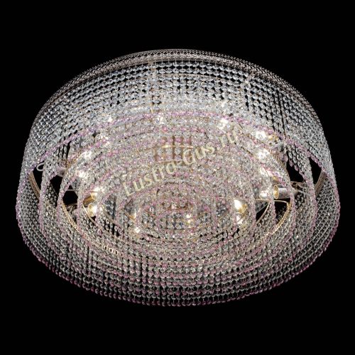 Люстра Венеция Капель №10 оптикон розовая в Подольске Гусь Хрустальный