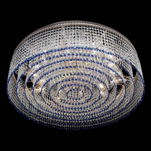 Люстра Венеция Капель №10 оптикон синяя в Подольске Гусь Хрустальный
