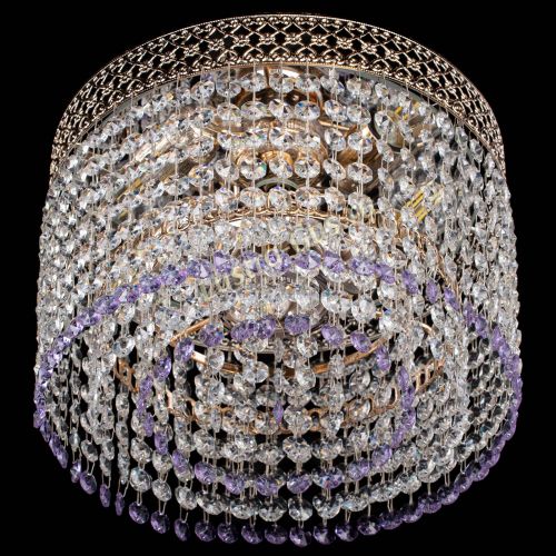 Люстра Венеция Капель №2 фиолетовая в Подольске Гусь Хрустальный