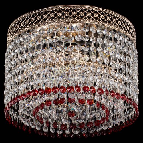 Люстра Венеция Капель №2 красная в Подольске Гусь Хрустальный