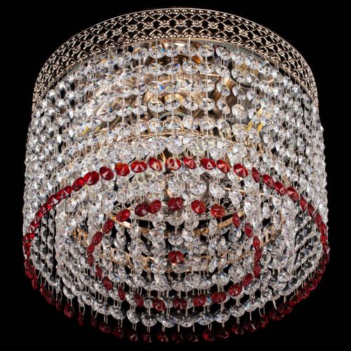 Люстра Венеция Капель №2 красная в Подольске Гусь Хрустальный