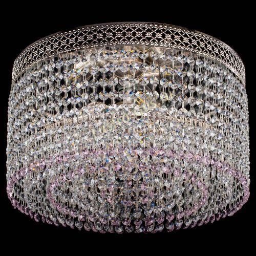 Люстра Венеция Капель №3 розовая в Подольске Гусь Хрустальный