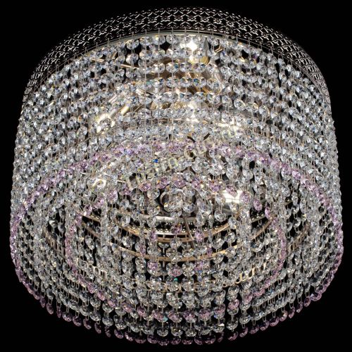 Люстра Венеция Капель №3 розовая в Подольске Гусь Хрустальный