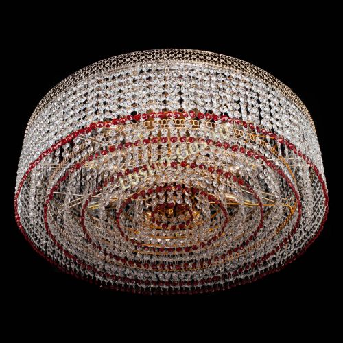 Люстра Венеция Капель №8 оптикон красная в Подольске Гусь Хрустальный