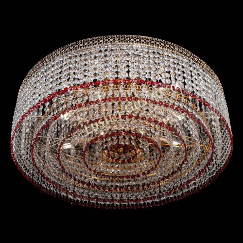 Люстра Венеция Капель №8 оптикон красная в Подольске Гусь Хрустальный