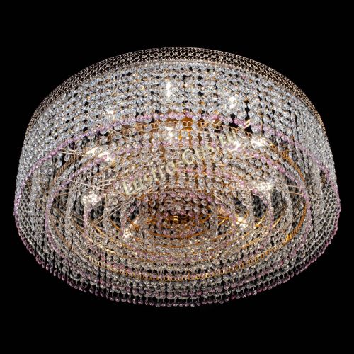 Люстра Венеция Капель №8 оптикон розовая в Подольске Гусь Хрустальный