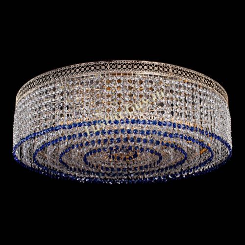 Люстра Венеция Капель №8 оптикон синяя в Подольске Гусь Хрустальный