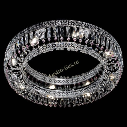 Люстра Венеция Кольцо №8 пластинка розовая в Подольске Гусь Хрустальный