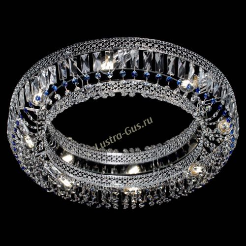 Люстра Венеция Кольцо №8 пластинка синяя в Подольске Гусь Хрустальный