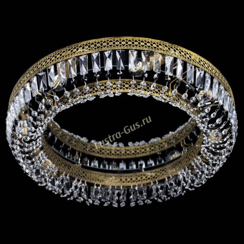 Люстра Венеция Кольцо №8 пластинка под бронзу Черная в Подольске Гусь Хрустальный