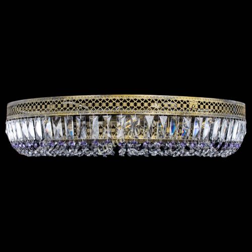 Люстра Венеция Кольцо №8 пластинка под бронзу Фиолетовая в Подольске Гусь Хрустальный