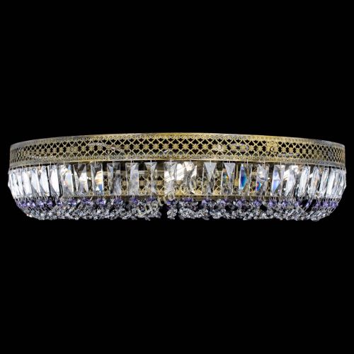 Люстра Венеция Кольцо №8 пластинка под бронзу Фиолетовая в Подольске Гусь Хрустальный