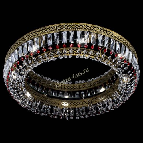 Люстра Венеция Кольцо №8 пластинка под бронзу Красная в Подольске Гусь Хрустальный