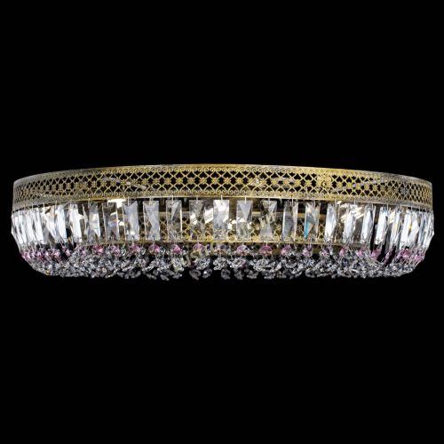 Люстра Венеция Кольцо №8 пластинка под бронзу Розовая в Подольске Гусь Хрустальный