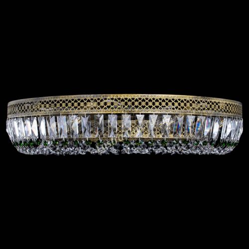 Люстра Венеция Кольцо №8 пластинка под бронзу Зеленая в Подольске Гусь Хрустальный