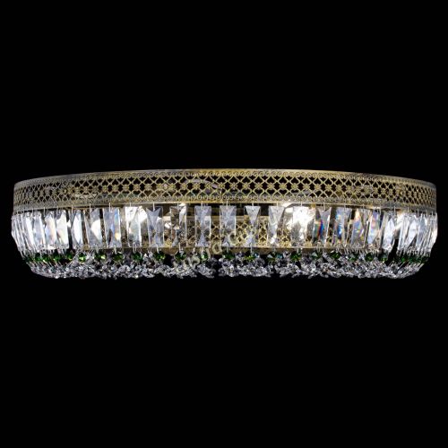 Люстра Венеция Кольцо №8 пластинка под бронзу Зеленая в Подольске Гусь Хрустальный