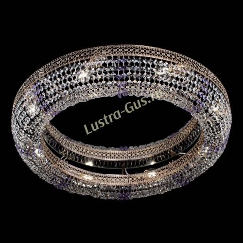 Люстра Венеция Кольцо №8 фиолетовая в Подольске Гусь Хрустальный