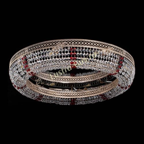 Люстра Венеция Кольцо №8 красное в Подольске Гусь Хрустальный