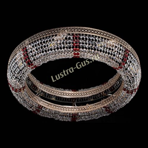 Люстра Венеция Кольцо №8 красное в Подольске Гусь Хрустальный