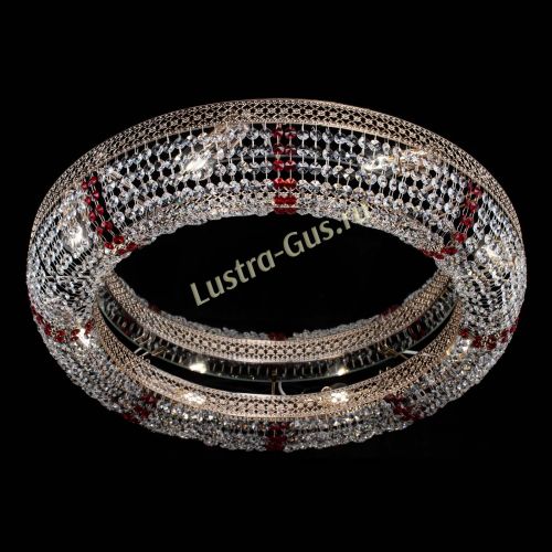 Люстра Венеция Кольцо №8 красное в Подольске Гусь Хрустальный