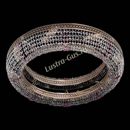 Люстра Венеция Кольцо №8 розовая в Подольске Гусь Хрустальный