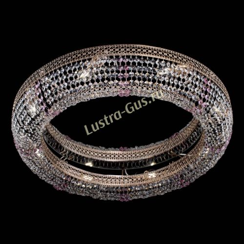 Люстра Венеция Кольцо №8 розовая в Подольске Гусь Хрустальный